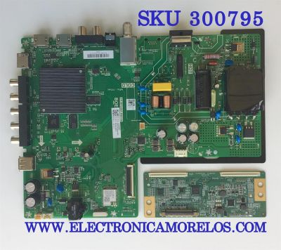 KIT DE TARJETAS PARA  SMART TV VIZIO / MAIN FUENTE 60103-00617 / TP.MT5581.PB756 / N20114075 / 4300066680 / 0C8B7D13D3C2 / T-CON 44-9771588O / 47-6021249 / HV430FHB-N10 / PANEL BOEI430WU1 / DISPLAY HV430FHB-N10 REV.2.1 / MODELO D43FX-F4 LBVFVN